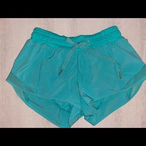 Lululemon turquoise hotty hot shorts